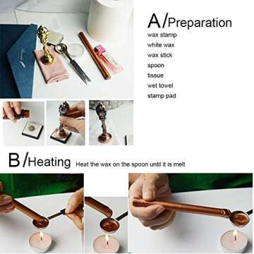 Wax Seal Seal Set, DLD Classic Vintage Antique Wax Print Set Magic School Badge Wax Set Gift Box Set