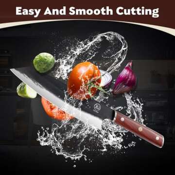 TAN REN 8 Inch Japanese Kiritsuke Chef Knife