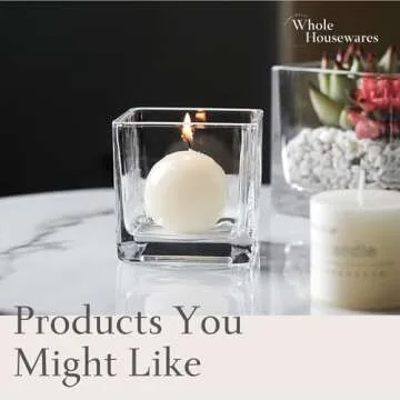 Elegant Clear Glass Square Vases Set of 2 for Home Decor