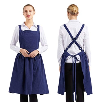 Stylish Nanxson Cotton Linen Apron with Pockets for All