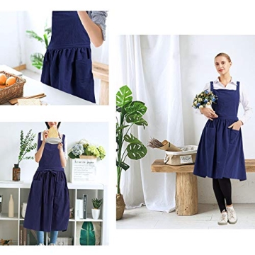 Stylish Nanxson Cotton Linen Apron with Pockets for All