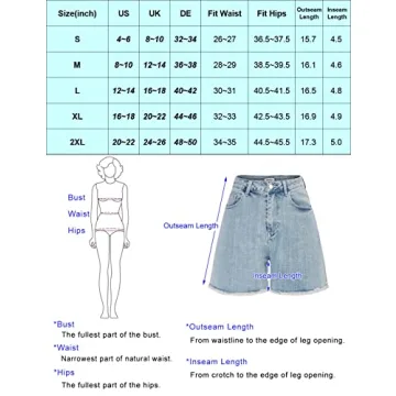 Vintage High Waisted Denim Shorts Women Stretchy Comfortable