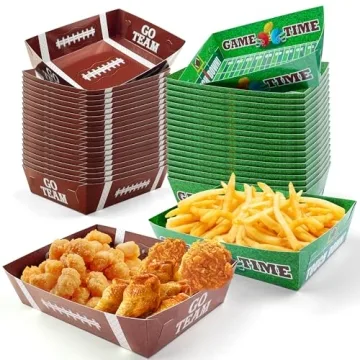 OHOME Football Party Supplies - 40 Pack Superbowl Party Decorations 2025 | Football Plates Disposabl...