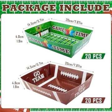 OHOME Football Party Supplies - 40 Pack for Super Bowl