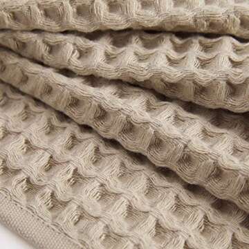 YiLUOMO Waffle Bath Towels Set of 3 for Ultimate Comfort