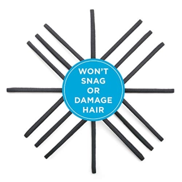 GOODY Women's Ouchless Thin Hair Flat Narrow Headwrap, Black, 6 Count