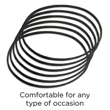 GOODY Women's Ouchless Thin Hair Flat Narrow Headwrap, Black, 6 Count