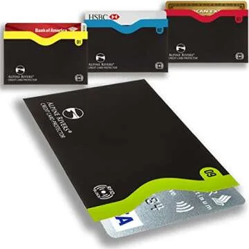 18 RFID Blocking Sleeves Set: 14 Credit Card Holders and 4 Passport Protectors - Premium Identity Th...