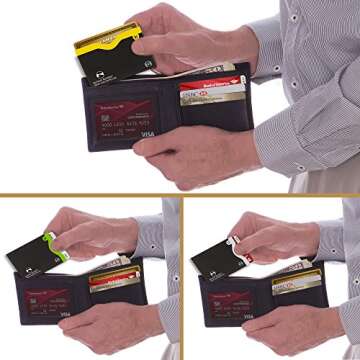 18 RFID Blocking Sleeves Set: 14 Credit Card Holders and 4 Passport Protectors - Premium Identity Theft Protection for Men & Women. Slim Design Fits Wallets & Purses