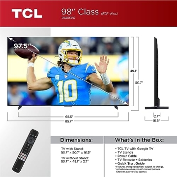 TCL 98-Inch 4K LED Smart TV with Google Assistant