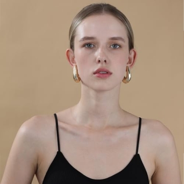 Stylish Apsvo Chunky Gold Hoop Earrings for Women Trending Jewelry