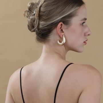 Stylish Apsvo Chunky Gold Hoop Earrings for Women Trending Jewelry