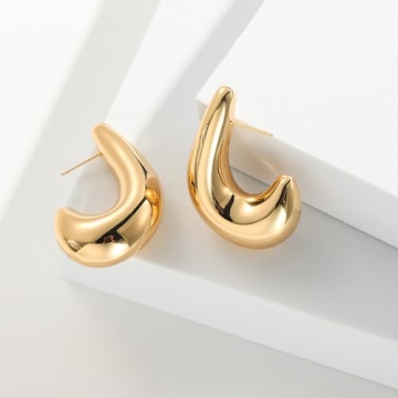 Stylish Apsvo Chunky Gold Hoop Earrings for Women Trending Jewelry