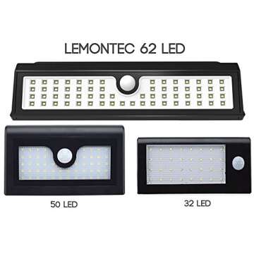 Lemontec Solar Lights for Outdoor Security and Brightness