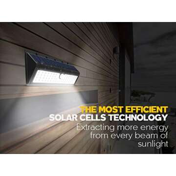 Lemontec Solar Lights for Outdoor Security and Brightness