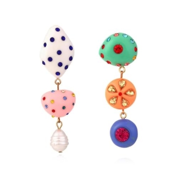 GINBLA Handmade Asymmetrical Earrings for Women Stylish Boho