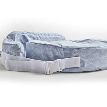 My Brest Friend Original Nursing Pillow Enhanced Ergonomics Essential Breastfeeding Pillow Support For Mom & Baby W/ Convenient Side Pocket, Double Straps & Slipcover, Horizon
