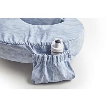 My Brest Friend Original Nursing Pillow Enhanced Ergonomics Essential Breastfeeding Pillow Support For Mom & Baby W/ Convenient Side Pocket, Double Straps & Slipcover, Horizon