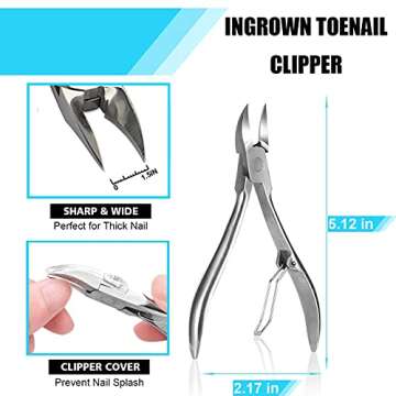 Ingrown Toenail Tool Kit by Dualeco - 9 Piece Set
