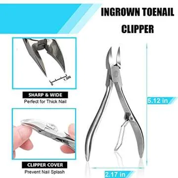 Ingrown Toenail Tool Kit by Dualeco - 9 Piece Set