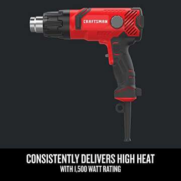 CRAFTSMAN Heat Gun with Variable Heat Settings, 1500 Watt