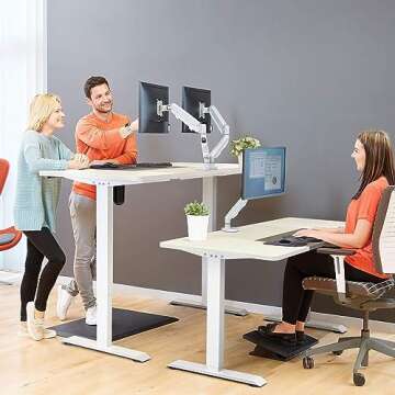 Homall Height Adjustable Electric Standing Desk - 55 x 28 Inches Ergonomic Workspace