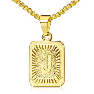 JSJOY Initial Necklace - Elegant 18K Gold Pendant Gift