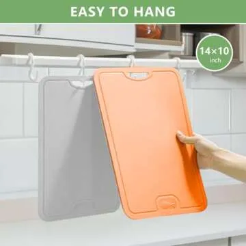 Gintan Flexible TPU Cutting Boards with Knife Set and Juice Groove