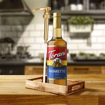 Torani Amaretto Syrup & Pump - Perfect for Drinks