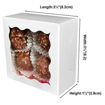 RomanticBaking 50PCS Chocolate Truffle Boxes with Window