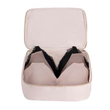 Adwaita 6 Set Packing Cubes, Travel Luggage Packing Organizers (Ivory)