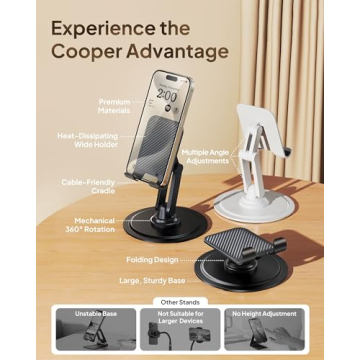 Cooper 360° Stand - Adjustable Phone Holder for Desk