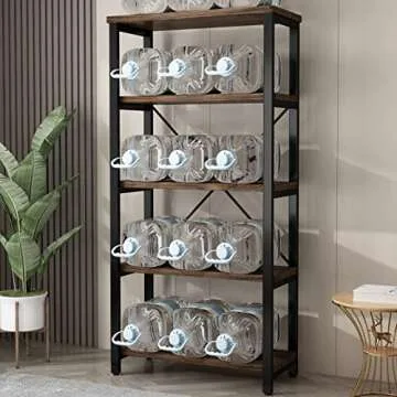 Vintage Industrial Solid Wood Bookshelf, Sturdy and Stylish