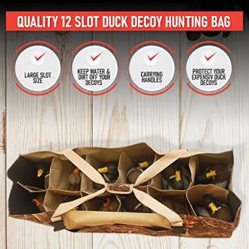 Buy DecoyPro 12 Slot Duck Decoy Bag for Hunting Gear
