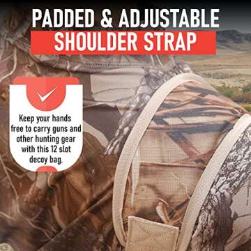 Buy DecoyPro 12 Slot Duck Decoy Bag for Hunting Gear