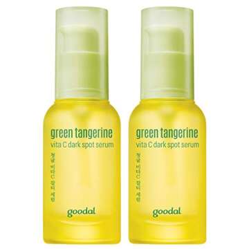 Goodal Green Tangerine Vitamin C Dark Spot Facial Serum for Sensitive Skin | Brightening, Dark Spot Treatment, Anti-Aging Skin Repair, Acne Scars, Hyperpigmentation (1.0 fl oz x 2, Double Edition)
