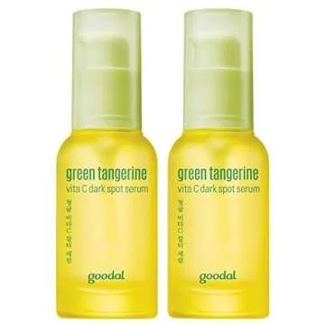 Goodal Green Tangerine Vitamin C Dark Spot Facial Serum for Sensitive Skin | Brightening, Dark Spot Treatment, Anti-Aging Skin Repair, Acne Scars, Hyperpigmentation (1.0 fl oz x 2, Double Edition)