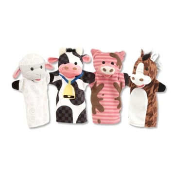 Melissa & Doug Farm Friends Hand Puppets Set for Kids