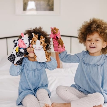 Melissa & Doug Farm Friends Hand Puppets Set for Kids