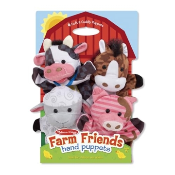 Melissa & Doug Farm Friends Hand Puppets Set for Kids