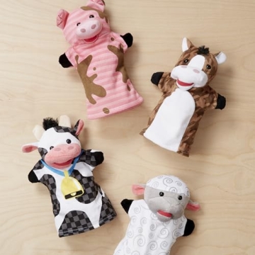 Melissa & Doug Farm Friends Hand Puppets Set for Kids