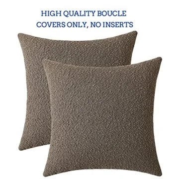 Jeneoo Light Brown 20x20 Pillow Covers Set of 2