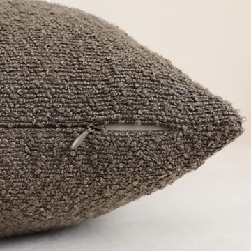 Jeneoo Light Brown 20x20 Pillow Covers Set of 2