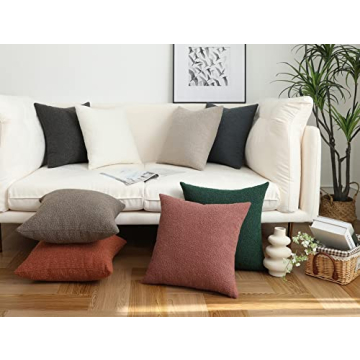 Jeneoo Light Brown 20x20 Pillow Covers Set of 2