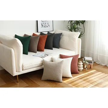 Jeneoo Light Brown 20x20 Pillow Covers Set of 2