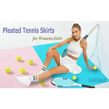 Chic Raroauf Women's Pleated Tennis Skirt with Pockets
