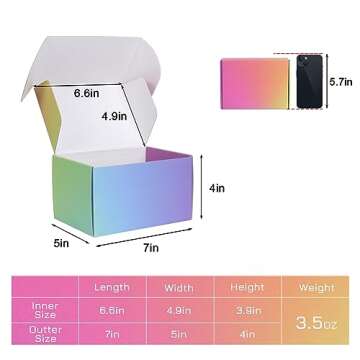 DEZIBOX 7x5x4 Medium Shipping Boxes for Packaging, 20 Pack Cardboard Boxes for Shipping, Small Maili...
