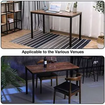 Elegant 47.2" Modern Computer Desk for Home Office