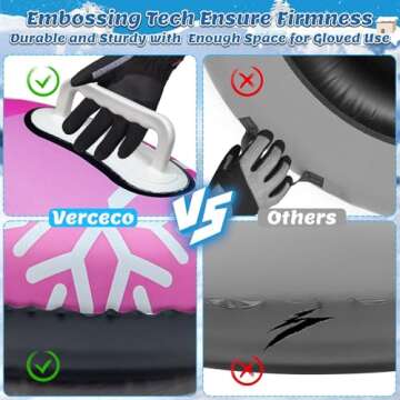 3 Pack Snow Tube Inflatable Sleds for Kids Snow Tubes for Sledding Heavy Duty Large Snow Sleds for Kids and Adult with Handles Outdoor Snow Toys Set for Boys Girls (Mix Color)