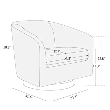 Stylish CHITA Swivel Accent Chair in Forest Green Velvet
